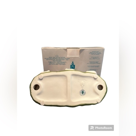 PartyLite Vintage Halloween Ghost Trio Tealight Holder In Box - Picture 3 of 3